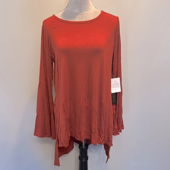 DG2 by Diane Gilman Tops - DG2 Diane Gilman burnt orange high low blouse NWT L